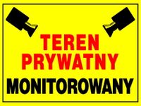 ZI-51  znak tablica  TEREN PRYWATNY MONITOROWANY