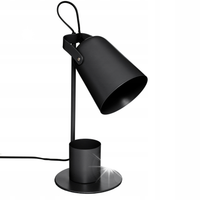 LAMPKA BIURKOWA CZARNA METALOWA wys. 34 cm NA BIURKO, DO BIURA
