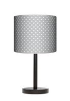 Lampa stołowa - drewniana duża - Gwiazdki (szare)