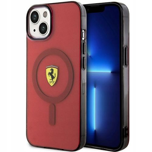 Etui Ferrari Translucent MagSafe na iPhone 14 - czerwone na Arena.pl