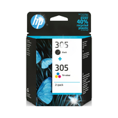 Zestaw tusz HP 305 [6ZD17AE] czarny+kolor CMYK oryginalny