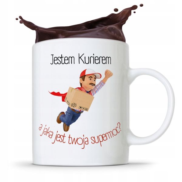 Kubek Prezent Dla Kuriera Jestem Kurierem Prezent Z Nadrukiem Ze Zdjęciem zdjęcie 1