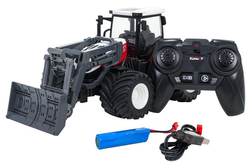 Traktor + Spych R/C 1:24 Czerwony zdjęcie 4