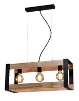 Varna lampa wisząca czarny 3x40W E27 klosz czarny