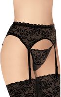 pas do pończoch koronkowy softline 3305 czarny xl