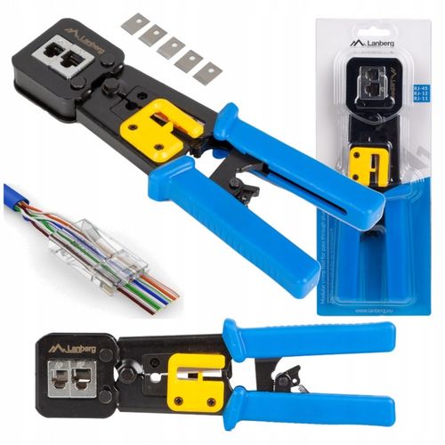 ZACISKARKA PRZELOTOWA WTYKÓW ZŁĄCZ PRZELOTOWYCH RJ45 RJ12 RJ11 LAN LANBERG na Arena.pl