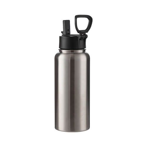 Bidon - butelka na napoje 950 ml ze składaną rączką do sublimacji - srebrna na Arena.pl