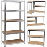 REGAŁ MAGAZYNOWY METALOWY DOOC 5x175 kg 3w1 DO GARAŻU PIWNICY