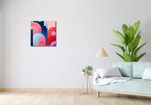 Obraz 50x50cm Miasto Kolorów na Arena.pl