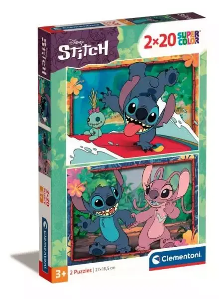 Clementoni Puzzle 2x20el SuperColor Stitch 24809 zdjęcie 1