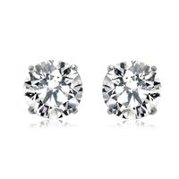 srebrne kolczyki okrągłe cyrkonie 10mm