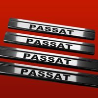 Listwa progowa VOLKSWAGEN PASSAT B6 Stal nierdzewna 304 połysk z czarnymi