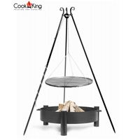 GRILL OGRODOWY COOKKING 180 CM, STALOWY RUSZT 60 CM + PALENISKO HAITI 70 CM