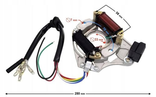 ISKROWNIK STATOR CEWKA 4T QUAD ATV 110 125 CHOPPER na Arena.pl