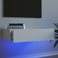 Szafka telewizyjna z LED, biała, 60x35x15,5 cm