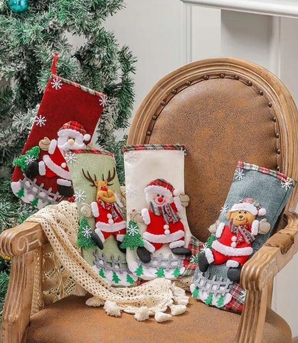 4X SKARPETA ŚWIĄTECZNA NA PREZENT Duża Ozdobna NA KOMINEK Okno Dekoracyjna na Arena.pl