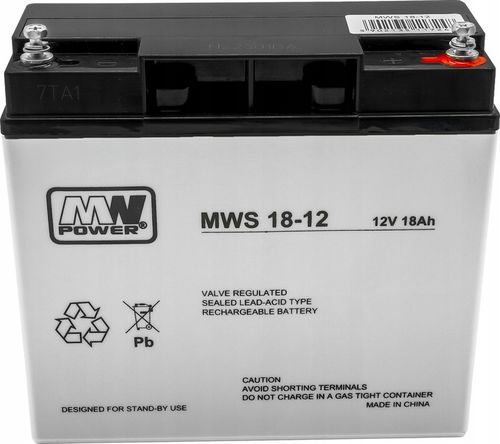 AKUMULATOR BEZOBSŁUGOWY MWS CENTRALA UPS 12V 18Ah na Arena.pl