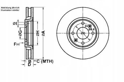 TARCZA HAM PRZOD 283X26 V POWER DISC ATE na Arena.pl