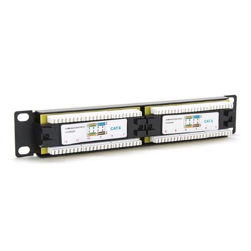 Patch panel Lanberg PPU6-9012-B 12 port 1U 10" kat.6 czarny na Arena.pl