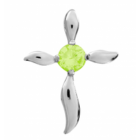 SREBRNY KRZYŻYK OZDOBNY Z CYRKONIĄ SREBRO PRÓBY 925 DOSTĘPNY W RÓŻNYCH KOLORACH