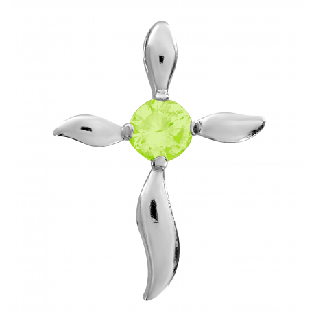 SREBRNY KRZYŻYK OZDOBNY Z CYRKONIĄ SREBRO PRÓBY 925 DOSTĘPNY W RÓŻNYCH KOLORACH zdjęcie 1