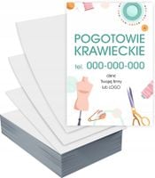 Ulotki A6 reklamowe firmowe POGOTOWIE KRAWIECKIE PROJEKT GRATIS 5000 szt