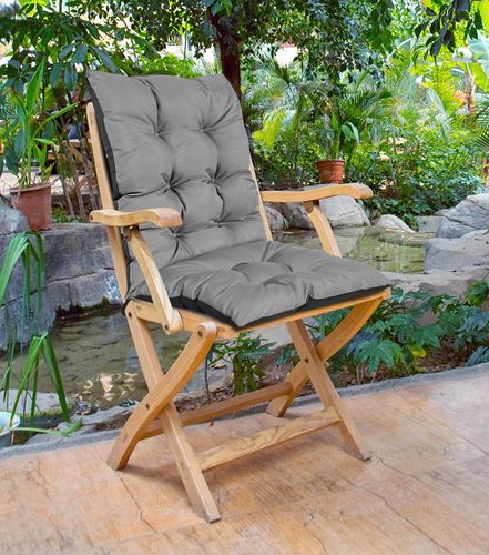 Poduszka Ogrodowa 50X50X80 Cm Na Krzesło Wodoodporna Szara na Arena.pl