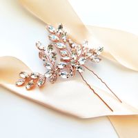 ROSE szpilka z kwiatami cyrkoniami ELEGANCKA ozdoba KOKA upięcia fryzury