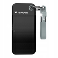Dysk SSD Verbatim Pocket SSD 2TB zewnętrzny USB-C 3.2 Gen 2 czarny/szary