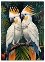 Plakat dwie papugi 30x40 cm