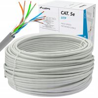 KABEL SIECIOWY PRZEWÓD SKRĘTKA CAT.5E KAT.5E 50M CCA UTP RJ45 LAN LANBERG