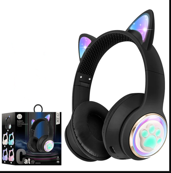 Słuchawki Bezprzewodowe Kocie Uszy z mikrofonem dla dzieci zdjęcie 3