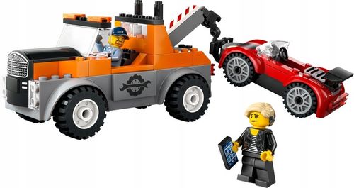 LEGO CITY 60435 SAMOCHÓD POMOCY DROGOWEJ I NAPRAWA SPORTOWEGO AUTA PREZENT na Arena.pl