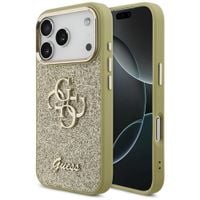Etui Guess Fixed Glitter Big 4G Metal Frame do iPhone 17 Pro złoty