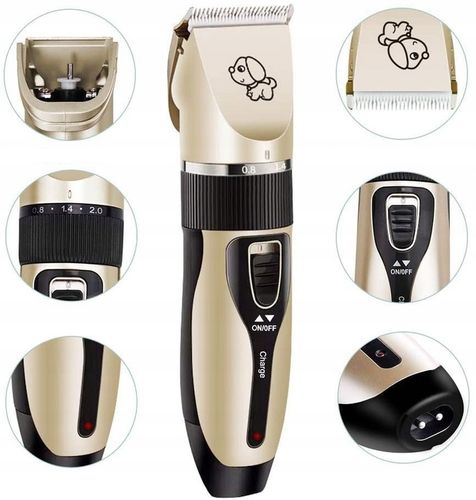 Bezprzewodowa MASZYNKA DO STRZYŻENIA PSÓW PSA ZWIERZĄT kota ZESTAW na Arena.pl