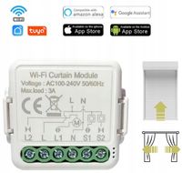MINI STEROWNIK ROLET MARKIZ ŻALUZJI ZASŁON WIFI 1 KANAŁ TUYA SMART