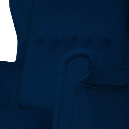 Granatowy Fotel Uszak + Podnóżek + Poduszka GRATIS na Arena.pl