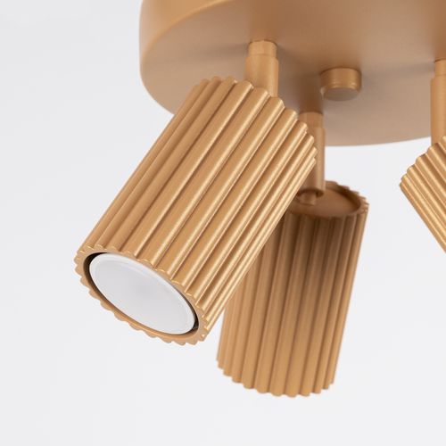 Plafon KARBON 3P złoty na Arena.pl