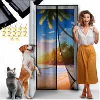 MOSKITIERA NA DRZWI BALKONOWE DRZWIOWA MOCNA MAGNETYCZNA 100 x 210/220cm