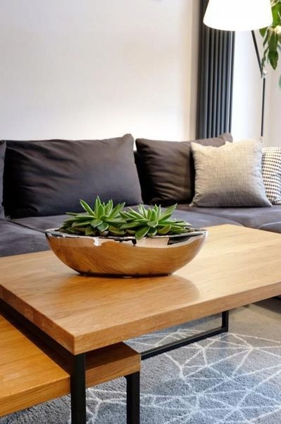 CERAMICZNA OSŁONKA 40cm ŁÓDKA SREBRNA zdjęcie 1