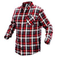 KOSZULA FLANELOWA KRATA CZERWONO-CZARNO-BIAŁA ROZMIAR L - T N81-540-L
