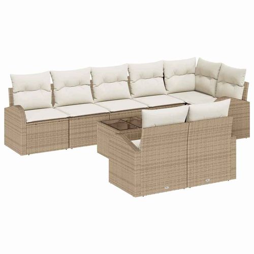 Zestaw Sof na Ogród 9 pcs 289 x 124 x 85 cm Polirattan na Arena.pl