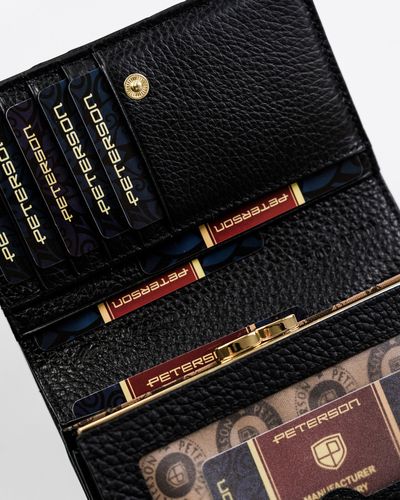 elegancki portfel damski ze wzorem wężowej skóry rfid - peterson na Arena.pl