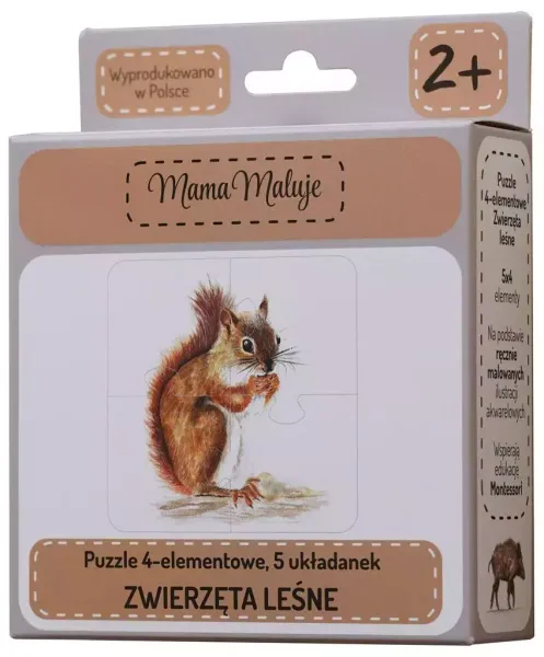 Puzzle 4-elementowe Zwierzęta leśne zdjęcie 1