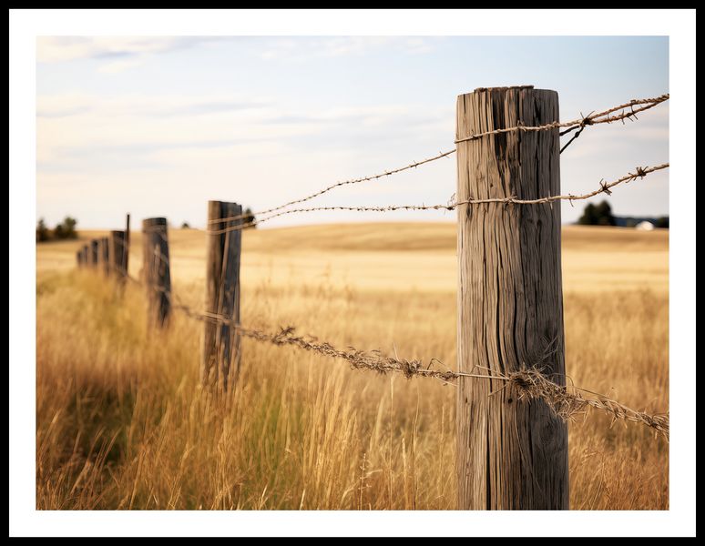 Plakat 80x60cm Płot na Polu zdjęcie 3