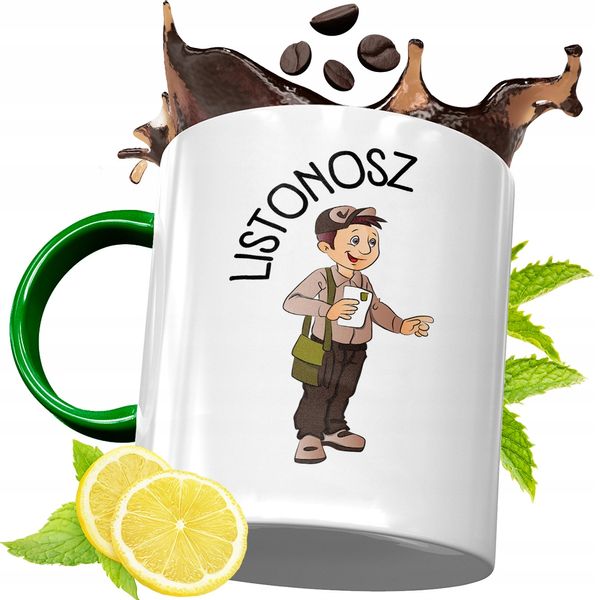 Kubek Zielony Dla Listonosza Na Prezent Urodziny Z Nadrukiem Ze Zdjęciem zdjęcie 1