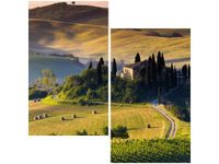 60X60CM GOSPODARSTWO TOSKANII DWU OBRAZ ŚCIAN