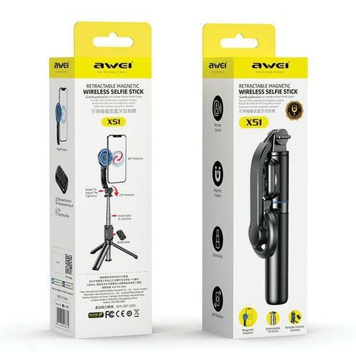 awei selfie stick x51 czarny/black na Arena.pl