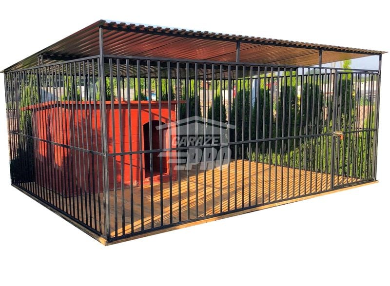 Kojec dla Psów 4x3m - Drewniana podłoga  GP390 zdjęcie 1