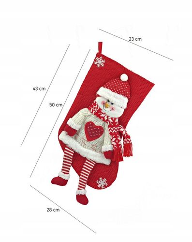 ZESTAW 2 x SKARPETA ŚWIĄTECZNA NA PREZENTY 3D XXL na Arena.pl